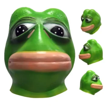 Masque grenouille verte drôle