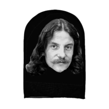 Masque Francis Cabrel jeune photo noir et blanc