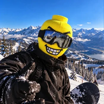 Cagoule Smiley Sourire Malicieux – Emoji Jaune à Dents Carrées